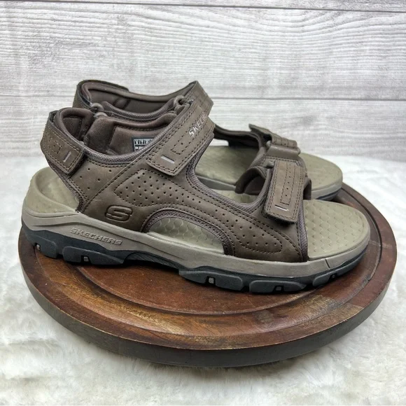 Skechers Men's Tresmen Garo Relaxed Fit Brown Sandals 204105 Size 8 Outdoor - Picture 2 of 12